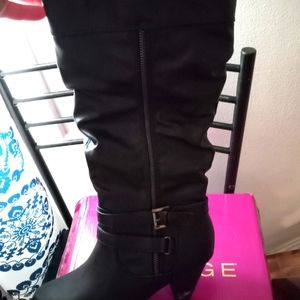 Rampage knee high black boot